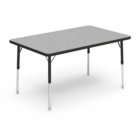 Virco 30 in. W, 48 in. L, 17-25 in. H, Grey Nebula Top / Black Edge 483048LO